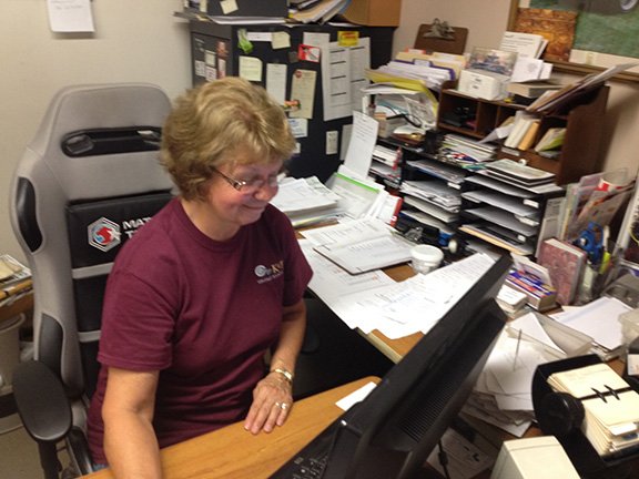 Cindy Beck manages the bookkeeping at K&T Vintage.